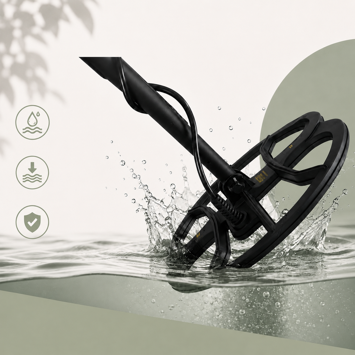 Disque de recherche étanche du détecteur de métaux Pro pour la détection dans l’eau et sur terrain humide 
